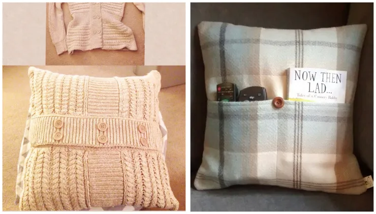sueter reciclado cojín tejido