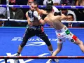 David Picasso conectando un uppercut al pugilista armenio