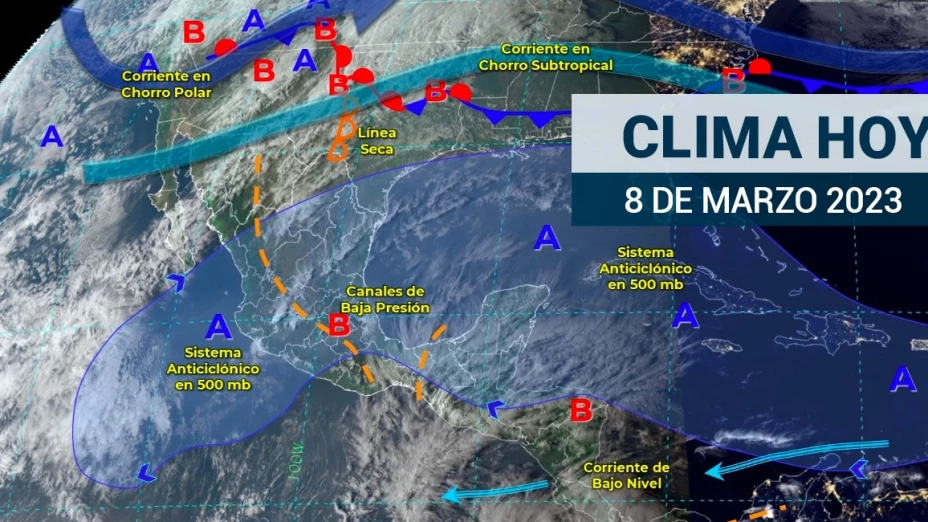 Clima en México hoy 8 de marzo 