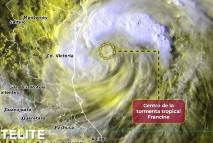 Trayectoria de la tormenta tropical “Francine”