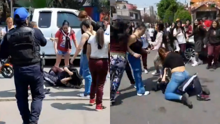 captan pelea entre alumnas del CETIS 32 en CDMX