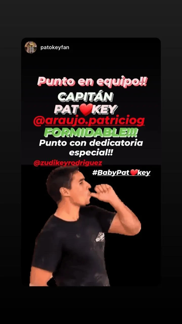 Así reaccionó Zudikey al festejo de su esposo.