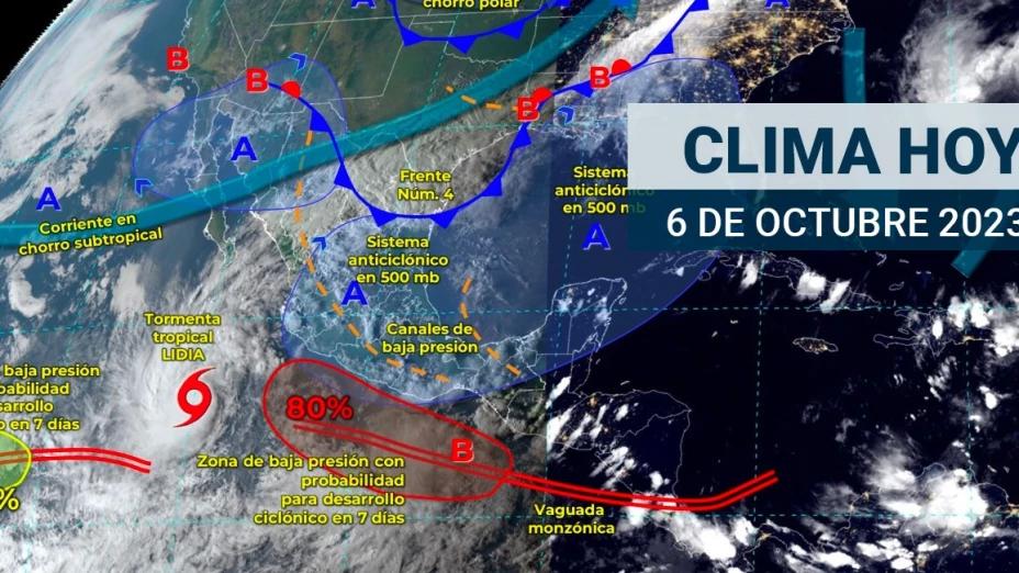 Clima en México 6 de octubre de 2023