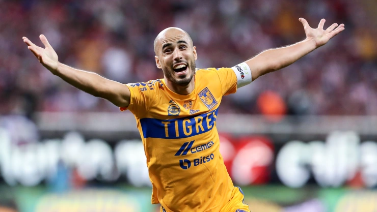 Festejo de Pizarro en la Final Chivas vs Tigres 2023