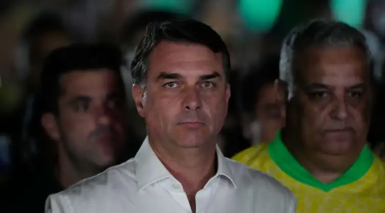 Flávio Bolsonaro el domingo 25 de octubre.
