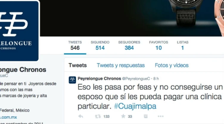 Una joyería de la Ciudad de México publicó un tuit en el que se burla de las víctimas de la explosión en un hospital de Cuajimalpa