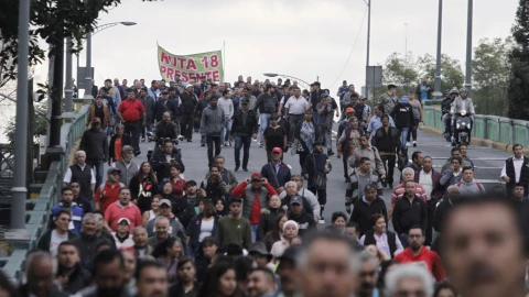 Manifestación de Transportistas en la Ciudad de México