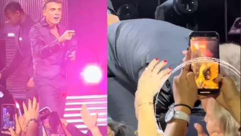 VIDEO: Luis Miguel le insiste a una niña que le dé un beso y ella se niega