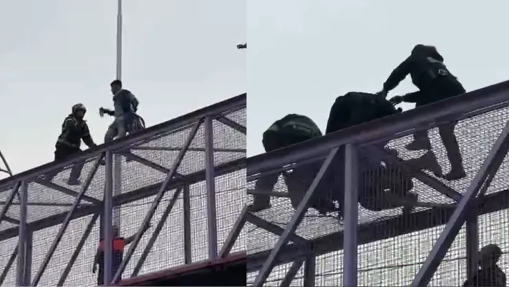 Rescatan a hombre que intenta lanzarse de un puente en Iztapalapa, CDMX