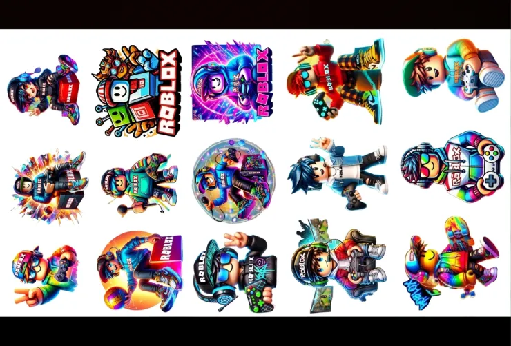 4 plantillas de pegatinas de Roblox gratis para imprimir y decorar tus cuadernos