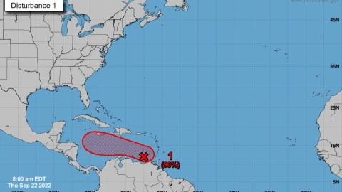 Aumenta probabilidad de desarrollo zona de baja presión en el Caribe