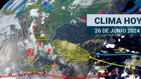 Clima en México hoy 26 de junio de 2024