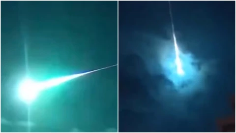 El paso del meteorito fue por la madrugada.