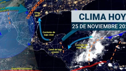 Clima en México hoy 25 de noviembre