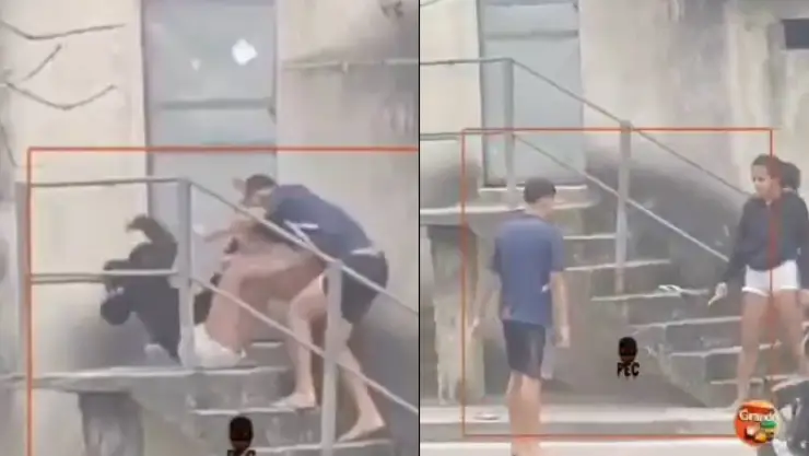 VIDEO: Mujer apuñala a su pareja en Brasil después de ser agredida en la calle en Brasil