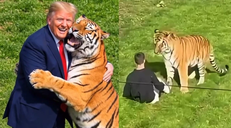 Donald Trump se burla del ataque del tigre en el Yorkshire Wildlife Park