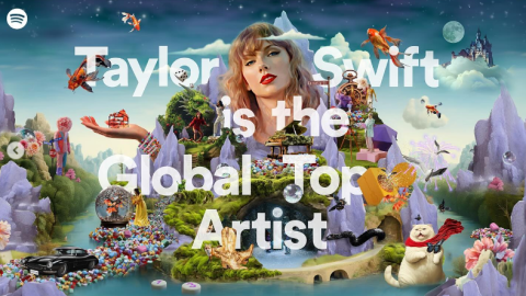 Taylor Swift es la artista más escuchada en el mundo este 2023