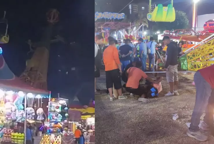 accidente juego mecánico