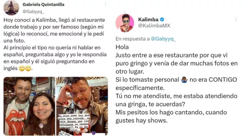 Kalimba hace mala cara a fan