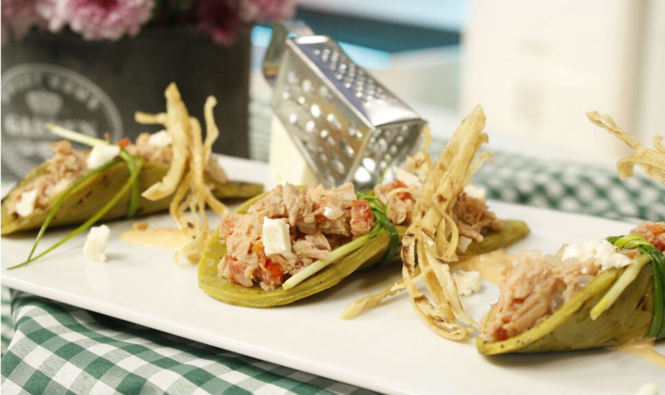 Rollitos de norpa rellenos de atún