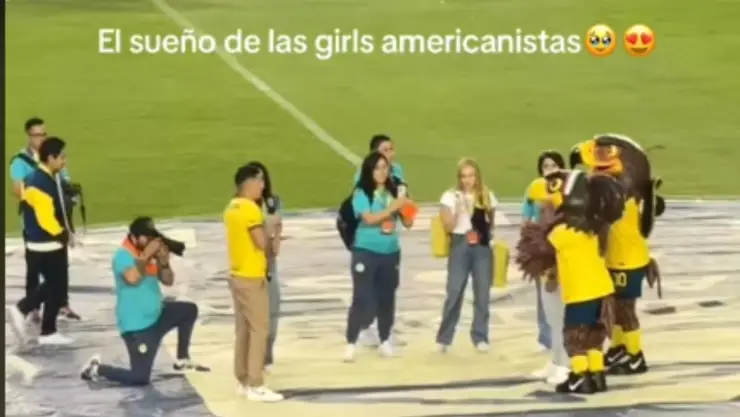 VIDEO_ Propuesta de matrimonio en partido del América se vuelve viral