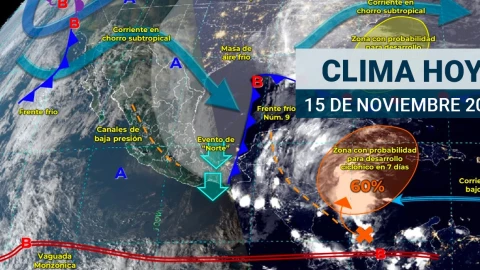 Clima en México hoy 15 de noviembre de 2023
