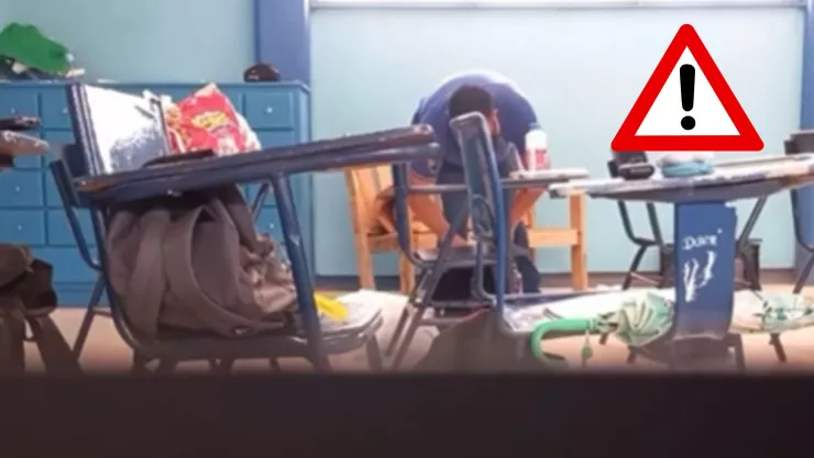 VIDEO IMPACTANTE: Así fue como un maestro presuntamente robó dinero de las mochilas de sus alumnos en Sonora 