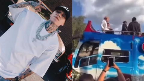 VIDEO | Graban el momento exacto en que el autobus donde viajaba Santa Fe Klan y su equipo se desbarranca en Guanajuato