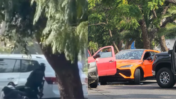 VIDEO | Así fue el MOMENTO EXACTO de la agresión a balazos contra camioneta de lujo en colonia Santa Eduwiges