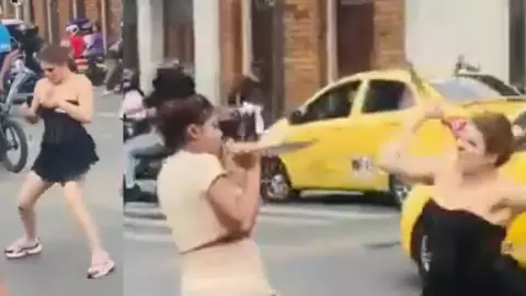 Pelea con cuchillos en Colombia