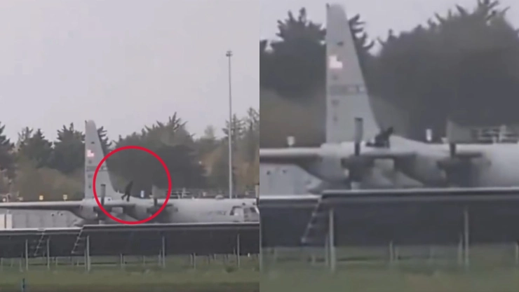 Ataque insólito en aeropuerto de Irlanda: hombre daña avión militar de Estados Unidos con un hacha (VIDEO)