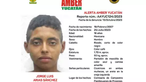 ¿Lo has visto_ Buscan a Jorge Arias, joven desaparecido en Yucatán