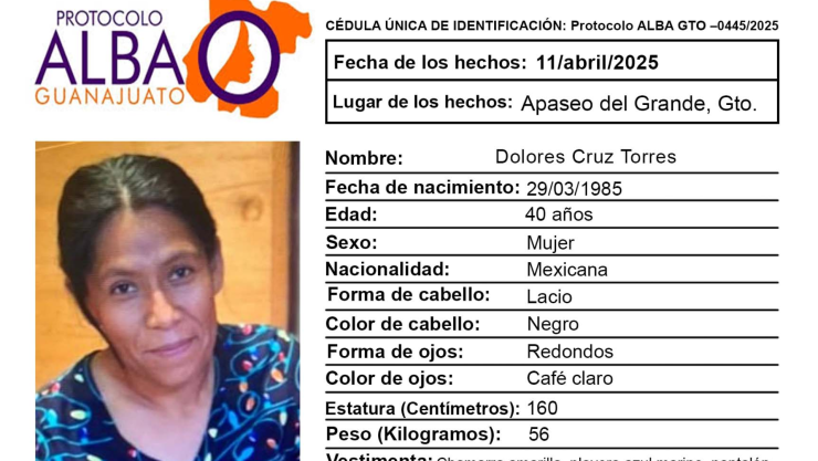 Desaparecidos Guanajuato ¿Quién es Dolores Cruz Torres y qué sabemos de su desaparición en Apaseo el Grande.png