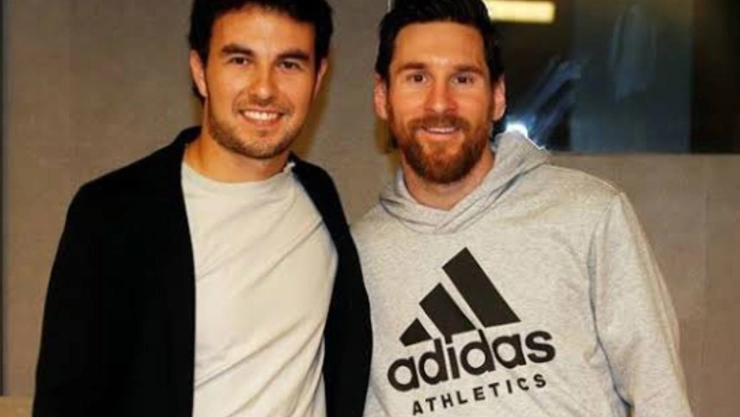 El encuentro entre Checo Pérez y Lionel Messi
