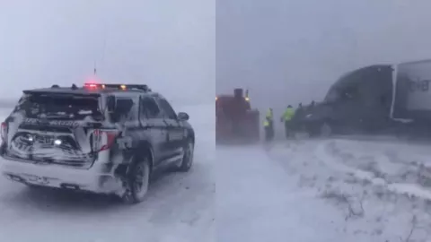Nebraska en Estados Unidos con tormenta invernal