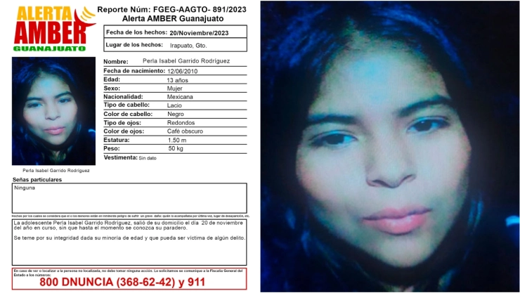 ALERTA AMBER Paola Isabel Garrido Rodríguez Guanajuato