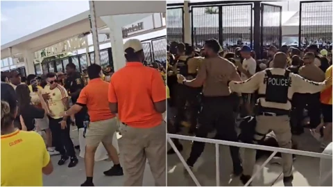 Los disturbios tras el portazo en la Final de la Copa América 2024.