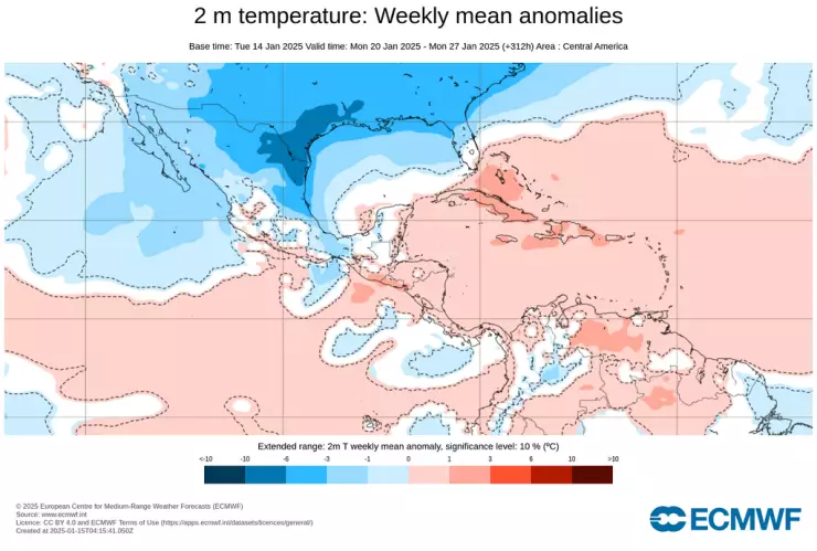 Onda gélida en camino