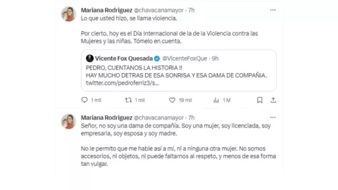 Mariana Rodríguez responde a Vicente Fox
