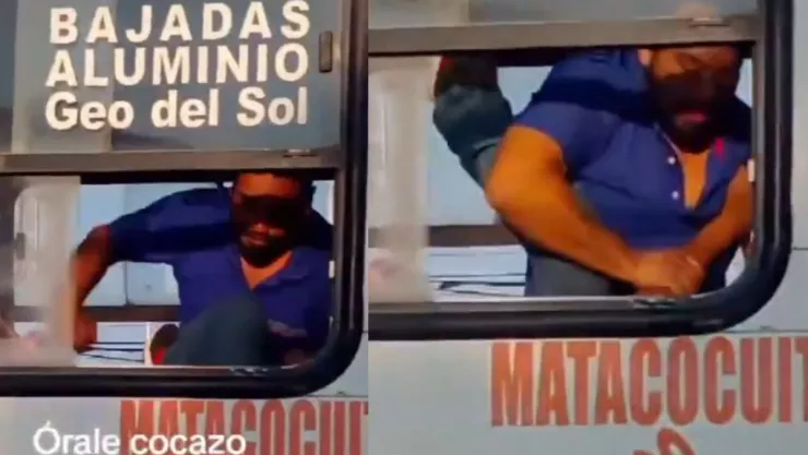 Conductor y pasajero pelea en Veracruz