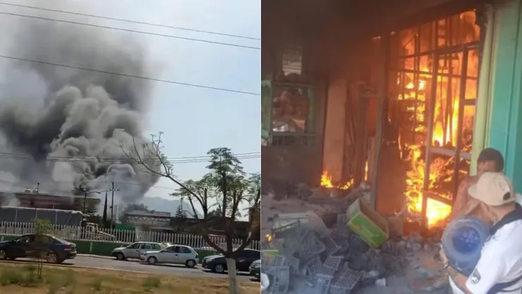 Fuerte incendio en Central de Abastos, Tultitlán, Edomex