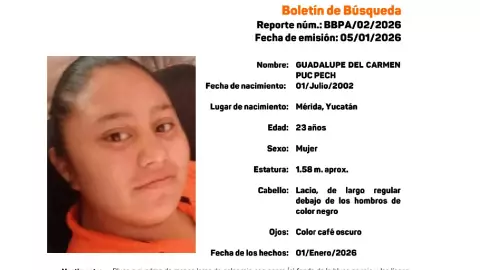 Activan alerta por DESAPARICIÓN de joven mujer de 23 años en Mérida; esto se sabe