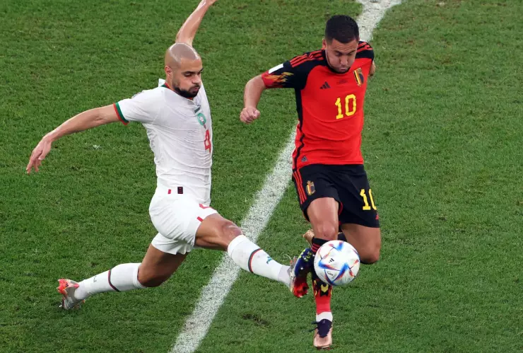 Eden Hazard contra Bélgica ante el equipo de Marruecos