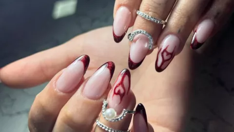 uñas dark 14 de febrero