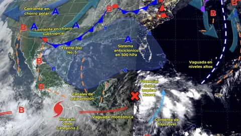 Huracán John clima 24 septiembre