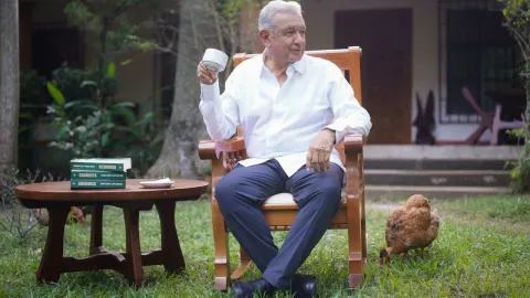 Libros de AMLO a 100 pesos cada uno para repartir en el Congreso.