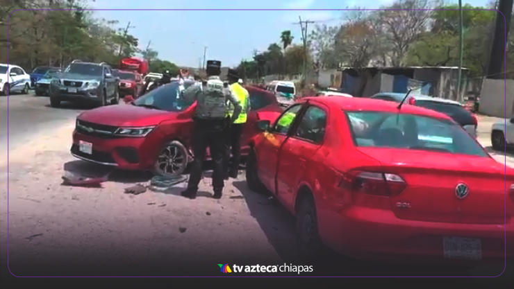 Tráfico y accidente marcan inicio de vacaciones en salidas de Tuxtla