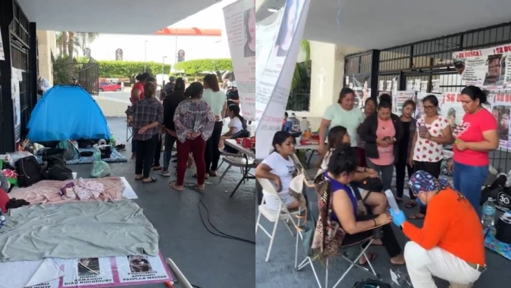 Madres-buscadoras-realizan-plantón-frente-al-gobierno-de-Tuxtla-Gutiérrez-Chiapas