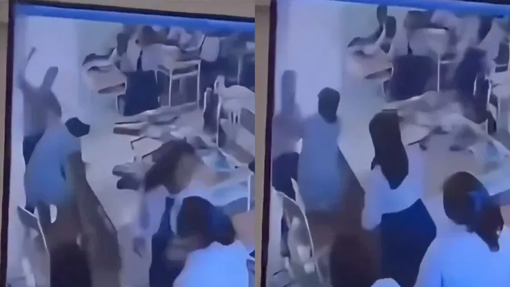 VIDEO ¡IMÁGENES FUERTES! Estudiante golpea brutalmente a su maestra por una calificación en Tailandia