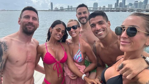 Lionel Messi, Luis Suárez y sus familias de vacaciones en Florida